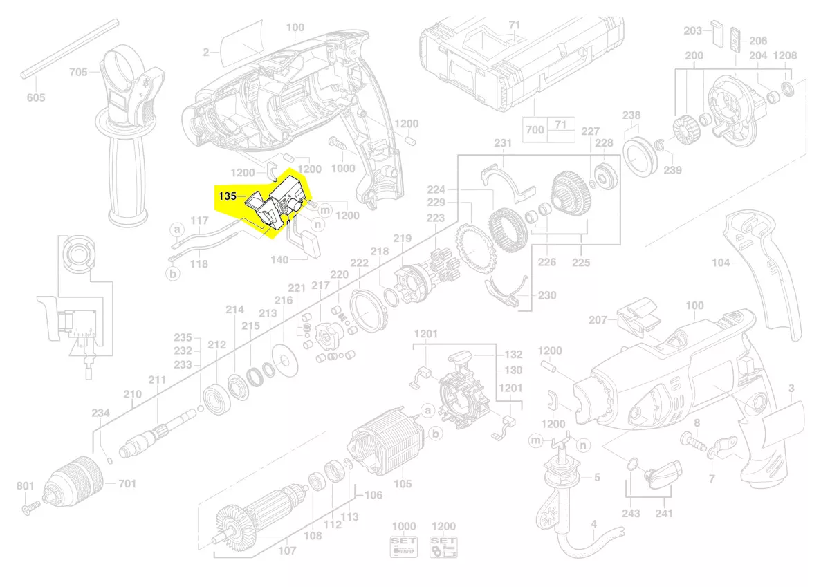 Interrupteur variateur réf. 4931380635 AEG